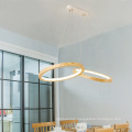 Dimmable LED Chandelier Wood Pendant Lighting Lamp for Dining Room